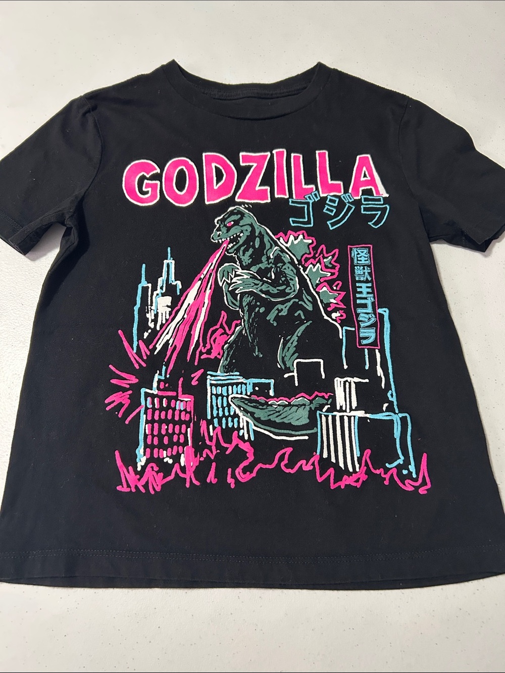 Old Navy Godzilla Boy’s Short Sleeve Graphic T-Shirt Size M (8)